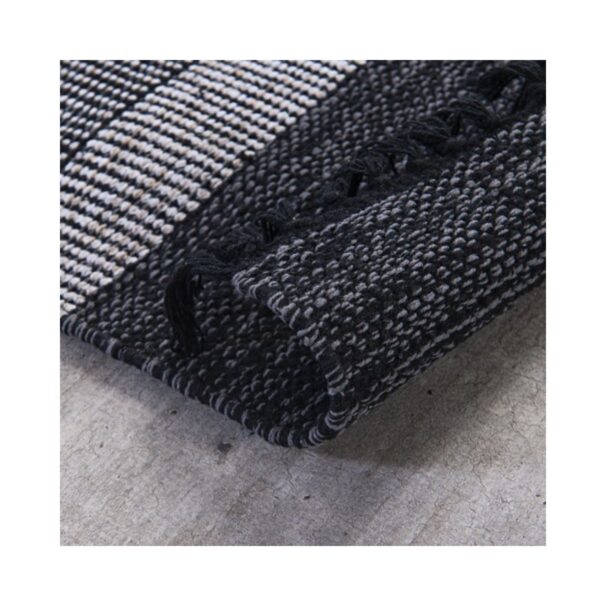 Tapete Kilim Mallani 200x250 Dupla Face Preto Unico — foto 3