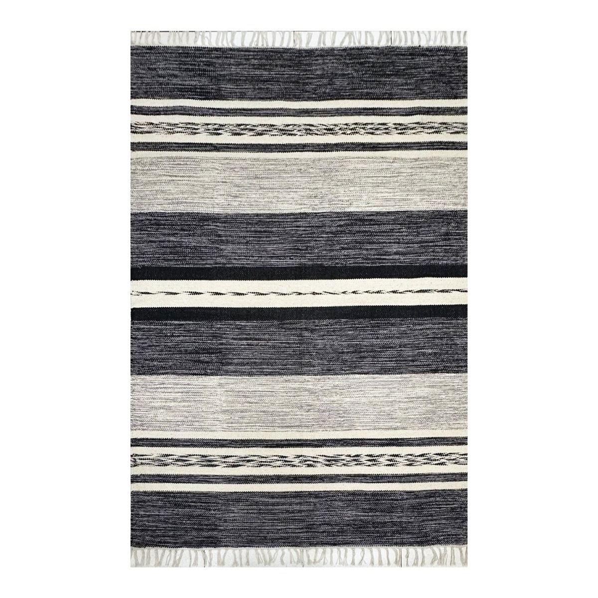 Tapete Kilim Raipur 60x90 Cinza Unico - Imagem 2