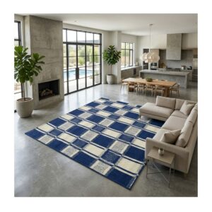 Tapete Kilim 256x350 Geo Azul