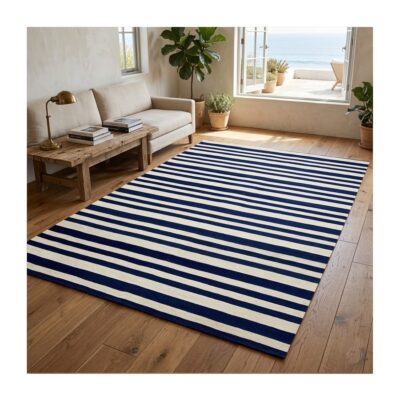 Tapete Kilim Summer 206×295 67 white blue