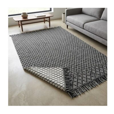 Tapete Kilim Adalli 150×200 Preto/Unico