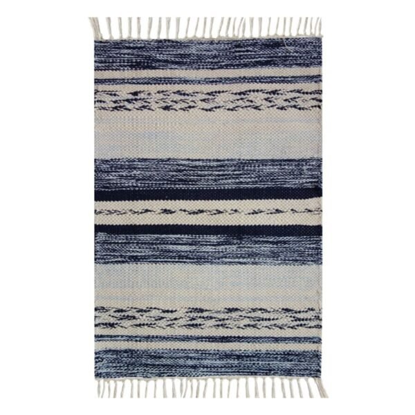 Tapete Kilim Raipur 60x90 Azul Unico — foto 2