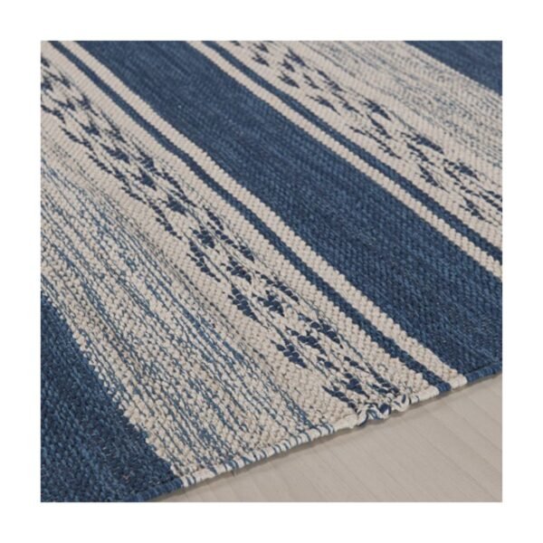 Tapete Kilim Raipur 100x140 Azul Unico — foto 3