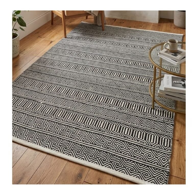 Tapete Kilim Anand 140x200 Preto