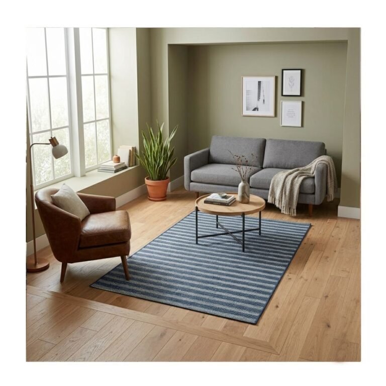 Tapete Riviere 100x150 Nive 98 Azul/ Areia