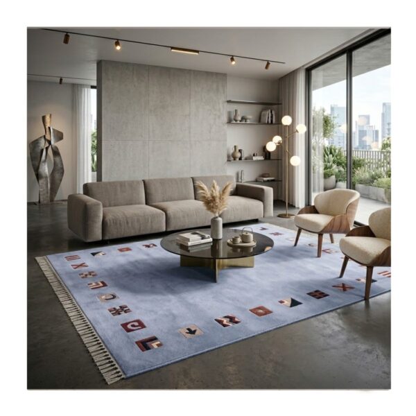 Tapete Nepal 140x200 azul 03