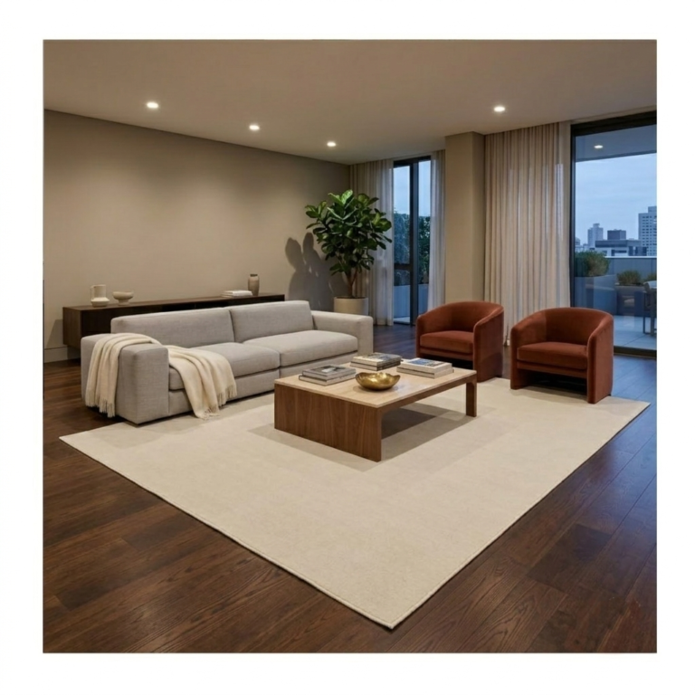 Tapete Realce Liso 200x250 60 Areia Branco