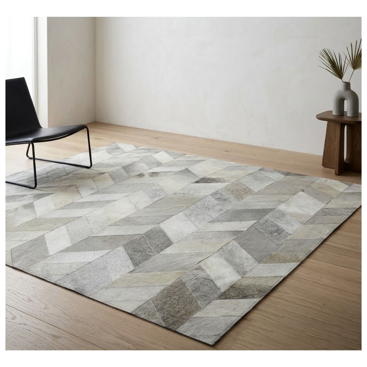 Tapete Couro 200x300 Niger 15x15 grey claro