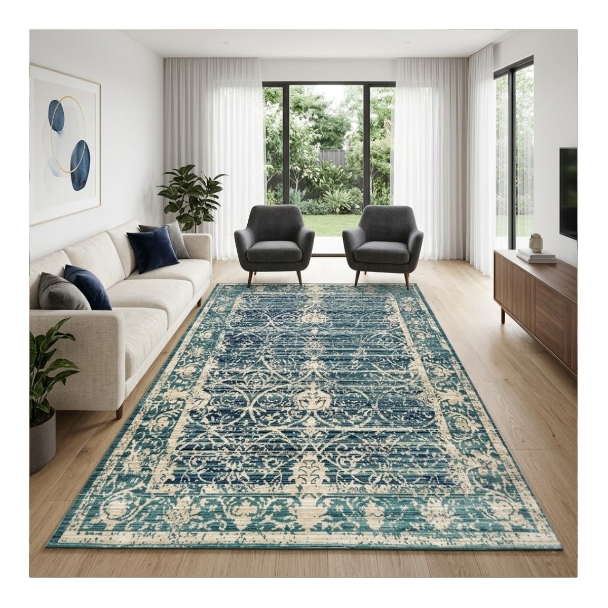 Tapete Lili Katz 160x230 Des 44 Azul