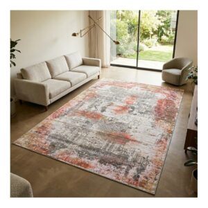 Tapete Solem 240x340 02928A  Cinza Vermelho
