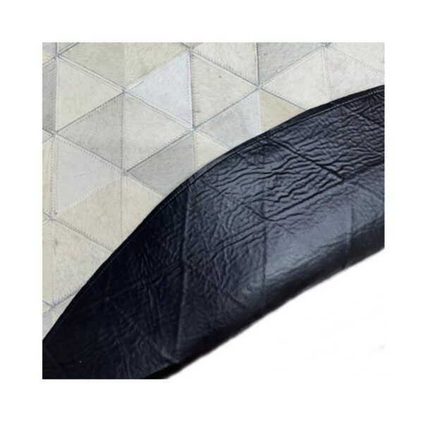 Tapete Couro 150 Redondo triangulo Off White — foto 4