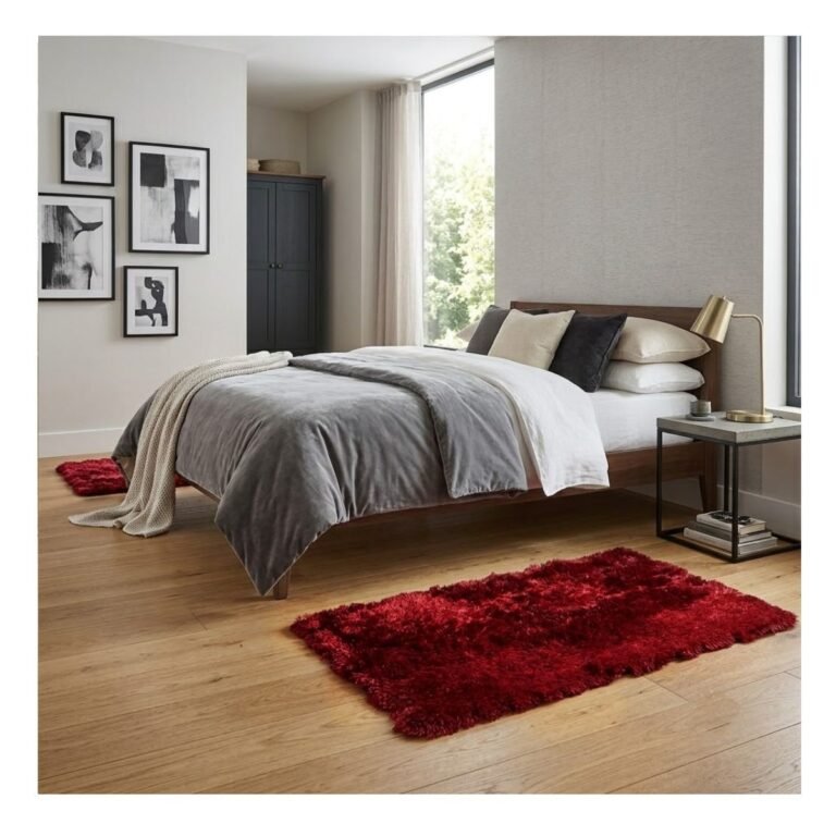 Tapete Fashion Silk Shaggy 60x100 cereja