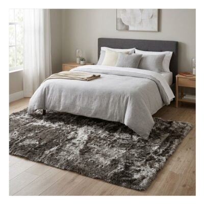 Tapete Fashion Silk Shaggy 140×200 cinza steel