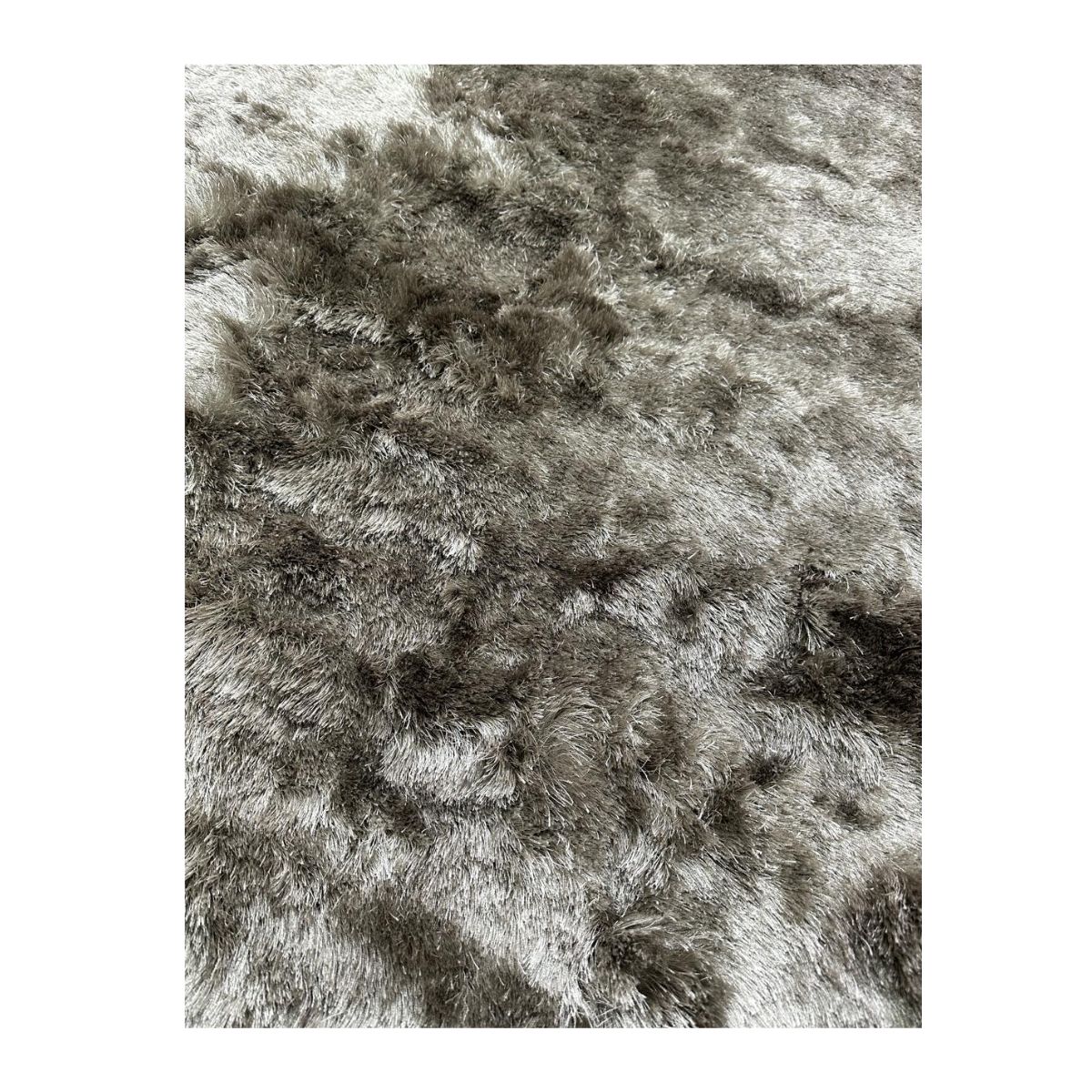 Tapete Fashion Silk Shaggy 140x200 cinza steel - Imagem 3