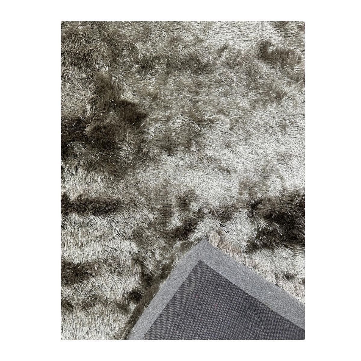 Tapete Fashion Silk Shaggy 140x200 cinza steel - Imagem 4