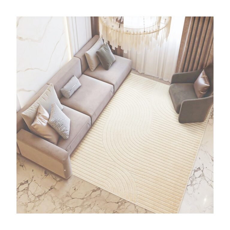 Tapete Realce Desenhado 200x250 Sand 60 Areia Branco