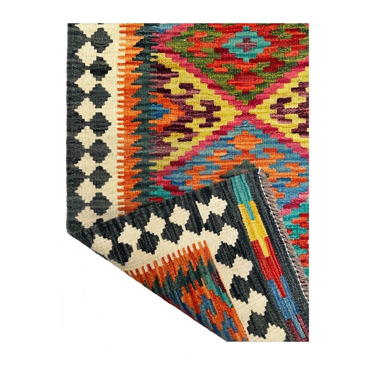 Tapete Kilim Afegan 61x93 30332 - Imagem 4