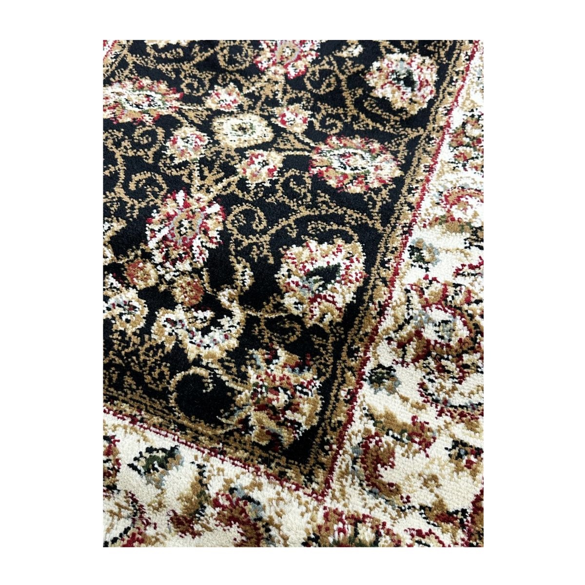 Tapete Mersin 60x200 01 Preto Bege - Imagem 3