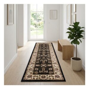 Tapete Mersin 60×200 01 Preto Bege